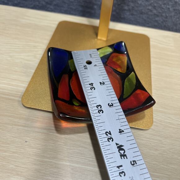 Murano Glass Style Pressed Glass Trinket Dish Multicolor - Picture 5 of 7